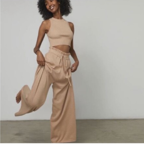 LUNYA Organic Cotton Silk Relaxed Wide Leg Cozy Lounge Pant Size Large NEW - Picture 10 of 10